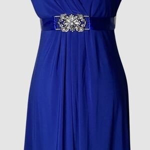 Scarlett Nite Cobalt Blue Beaded Waist Midi Dress